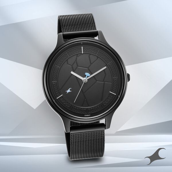 Fastrack Thor Quartz Analog Black Dial Stainless Steel Strap Watch for Girls - image number 0
