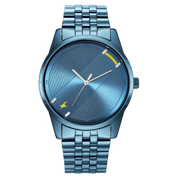 Fastrack Stunners Quartz Analog Blue Dial Metal Strap Watch for Guys - image number 2