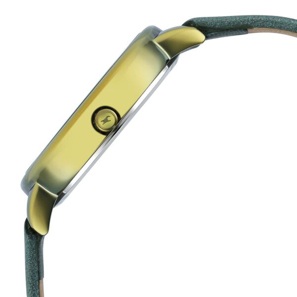 Fastrack Glitch Quartz Analog Blue Dial Leather Strap Watch for Girls - image number 3