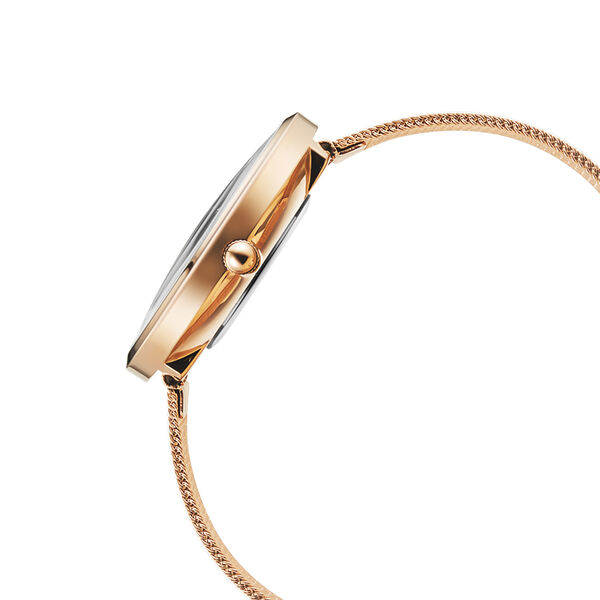 Fastrack Vyb Manifester Quartz Analog Rose Gold Dial Stainless Steel Strap Watch for Girls - image number 4