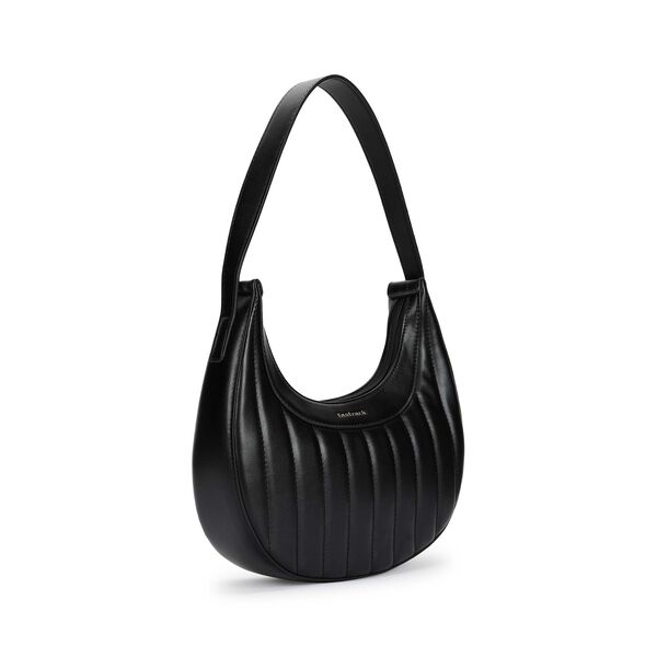 Black Quilted Luxe Shoulder Bag - image number 2
