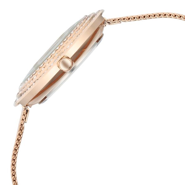 Fastrack Vyb Iconique Quartz Analog Black Dial Rose Gold Metal Strap Watch For Women - image number 3