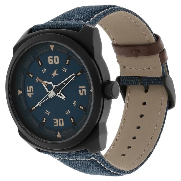 Fastrack Quartz Analog Blue Dial Fabric Strap Watch for Guys - image number 1