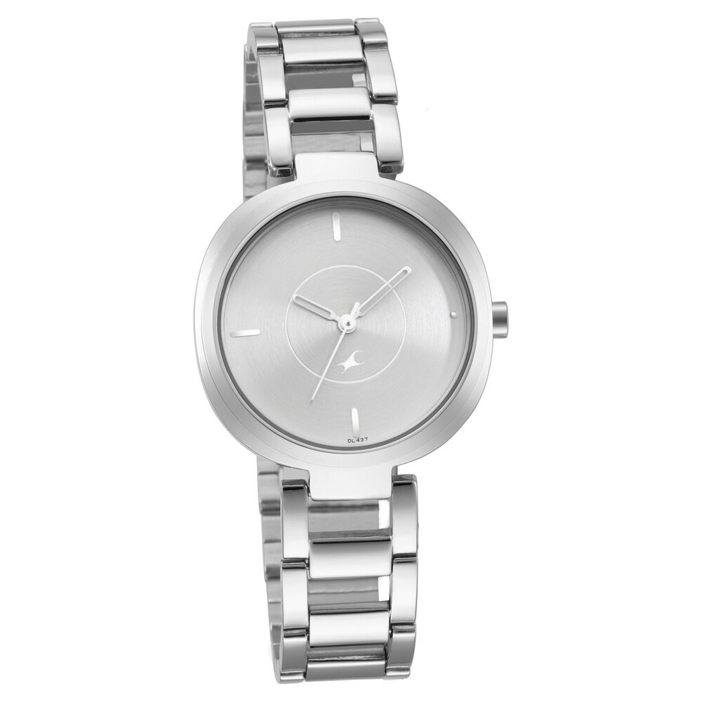 Fastrack Stunners Quartz Analog Silver Dial Metal Strap Watch for