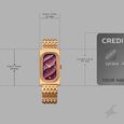 Fastrack Gelato rosegold analog bracelet watch with Plum dial for Girls - image number 3