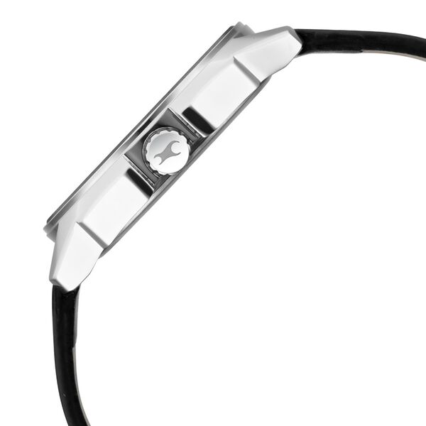 Fastrack Wear Your Look Quartz Analog Silver Dial Leather Strap Watch for Guys - image number 3