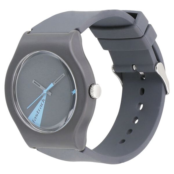Fastrack Quartz Analog Grey Dial Silicone Strap Watch for Unisex - image number 1