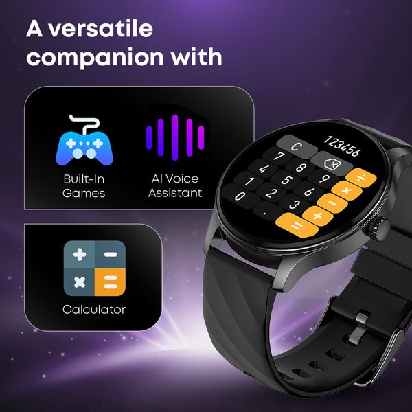 Fastrack Revoltt XR1 3.50 cm, BT Calling, Fast Charge, 100+ Sports Mode, IP68, Calculator, Fashion Smartwatch - image number 6