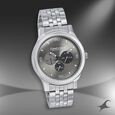 Fastrack Dial It Up Quartz Multifunction Beige Dial Leather Strap Watch for Guys