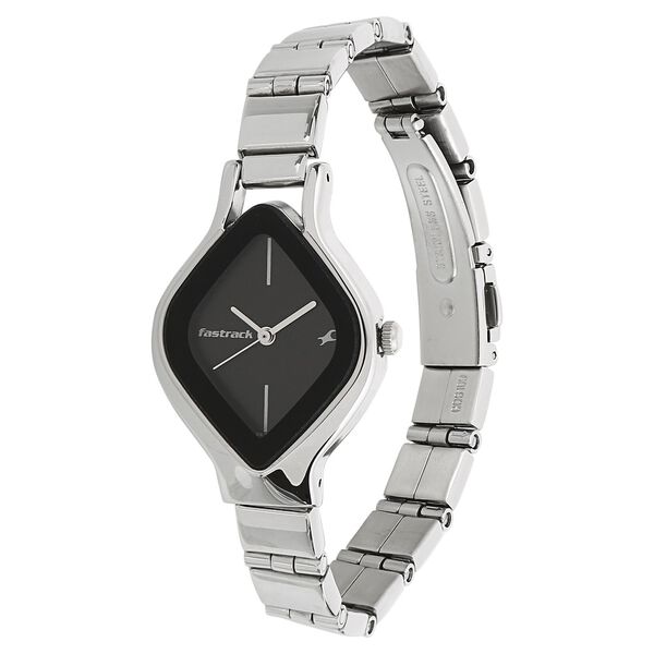 Fastrack Quartz Analog Black Dial Stainless Steel Strap Watch for Girls - image number 1