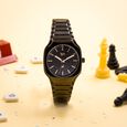 Vyb Maverick By Fastrack Quartz Analog Black Dial Metal Strap Watch For Guys - image number 0