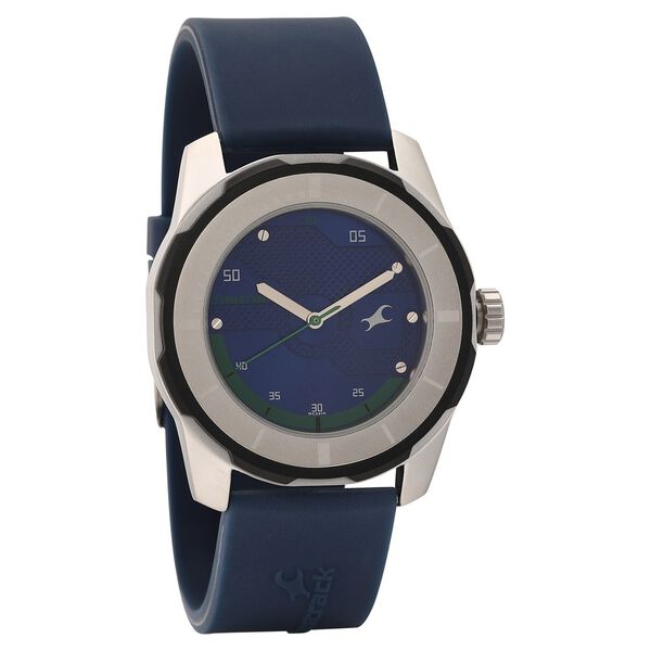 Fastrack Quartz Analog Blue Dial Plastic Strap Watch for Guys - image number 0