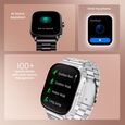 Fastrack Radiant FX2 Luxury Metal Smartwatch with largest 5.1 AMOLED Display with Functional Crown With Silver Strap - image number 6