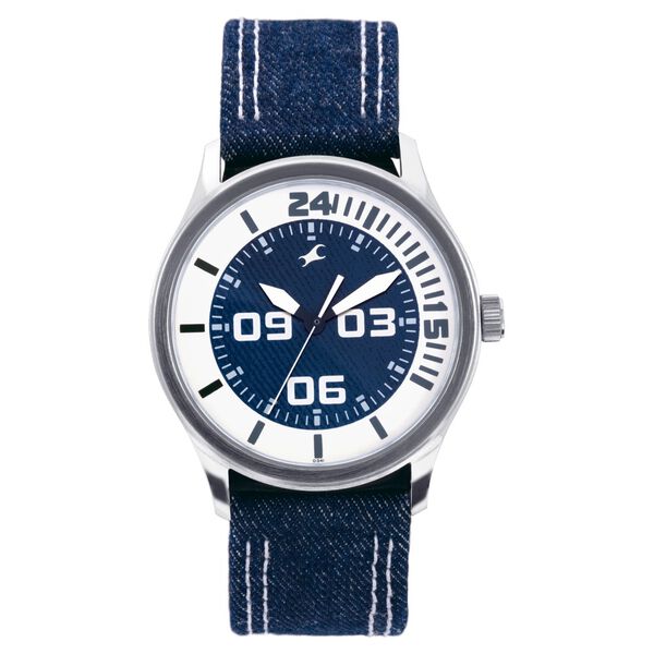 Fastrack Quartz Analog White Dial Leather Strap Watch for Guys - image number 0