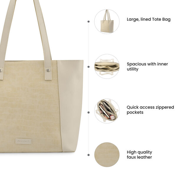 Fastrack Grey Large Tote Bag for Women - image number 8