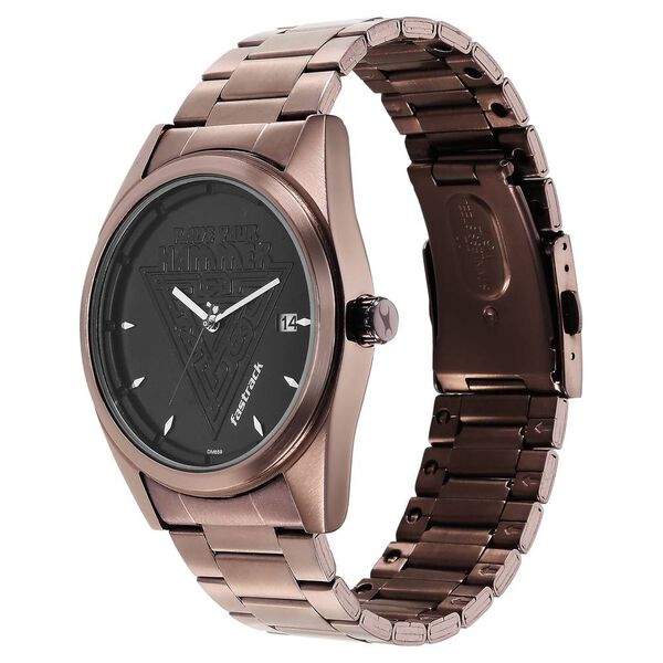 Fastrack Thor Quartz Analog with Date Black Dial Metal Strap Watch for Guys - image number 3