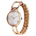 Fastrack Opulence Quartz Analog Silver White Dial Champagne Gold Metal Strap Watch For Girls - image number 2