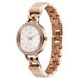 Vyb Mirage By Fastrack Quartz Analog White Dial Rose Gold Metal Strap Watch For Girls - image number 2
