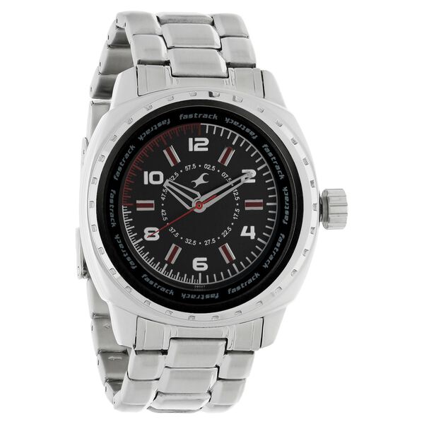 Fastrack Quartz Analog Black Dial Stainless Steel Strap Watch for Guys - image number 1