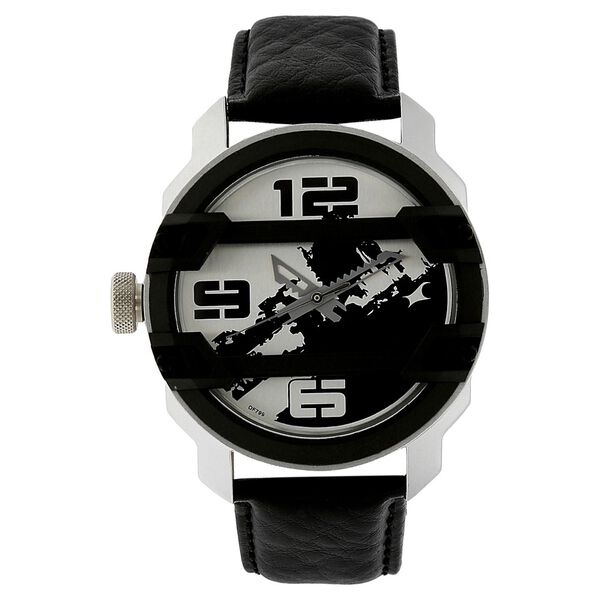 Fastrack Quartz Analog Silver Dial Leather Strap Watch for Guys - image number 0