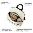 Quiltpop backpack- white and black - image number 3