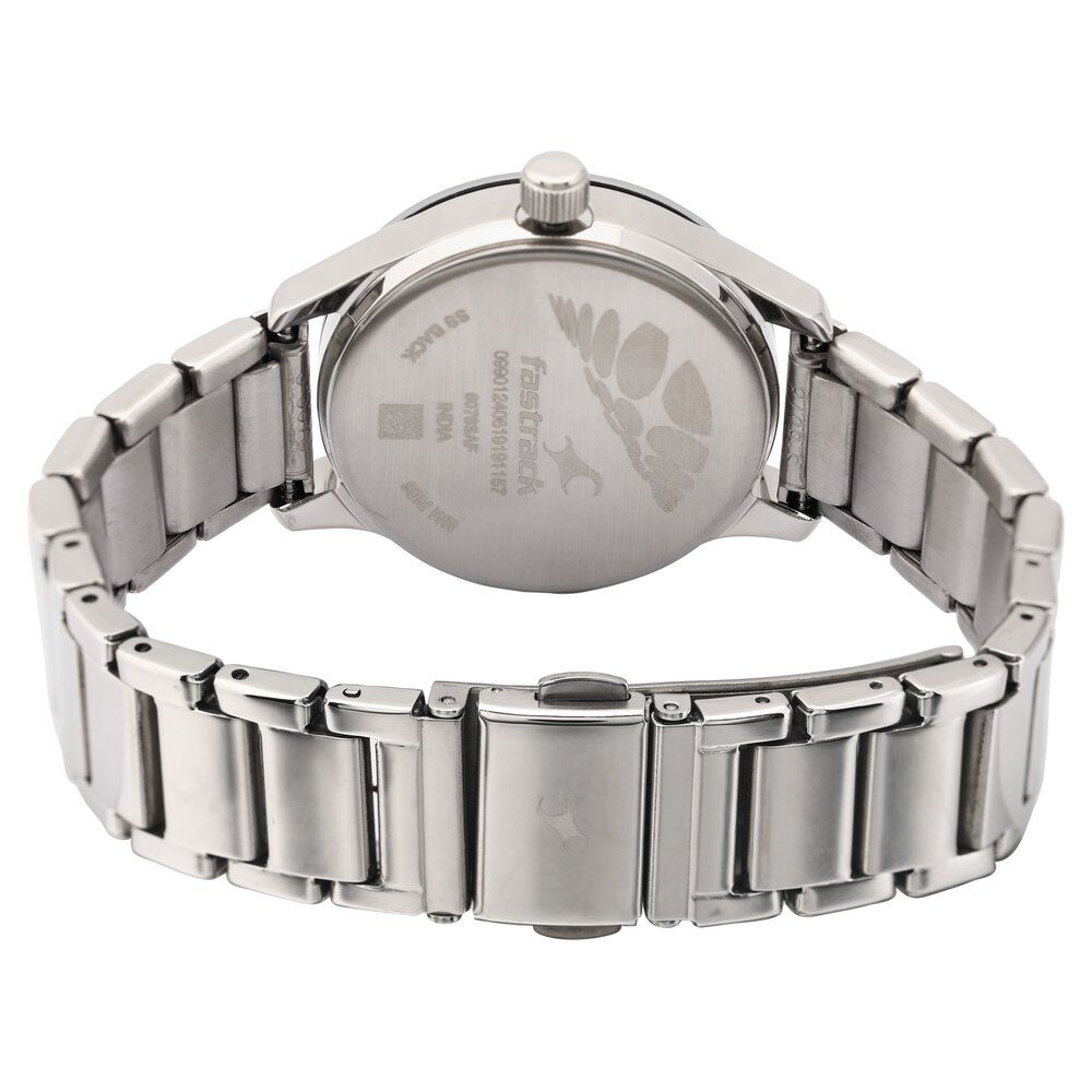 Fastrack 6078sm02 metal round womens watch discount