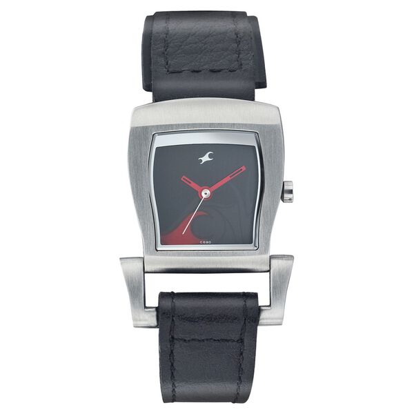 Fastrack Quartz Analog Black Dial Leather Strap Watch for Girls - image number 0