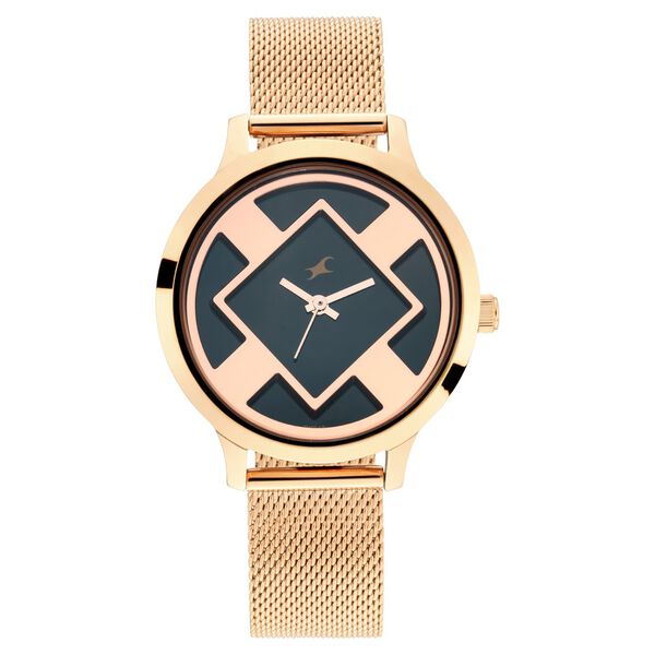 Fastrack Fit Outs Quartz Analog Black Dial Metal Strap Watch for Girls - image number 1