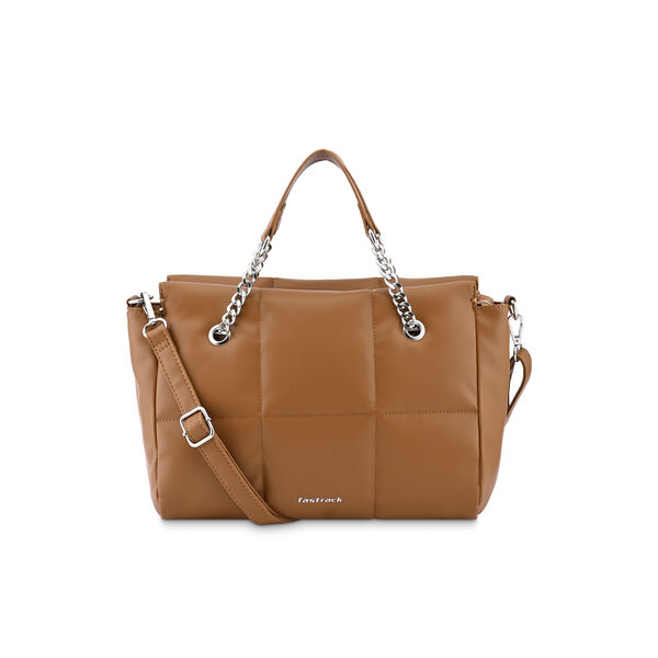 Fastrack Puff It Up Satchel in Tan - image number 1