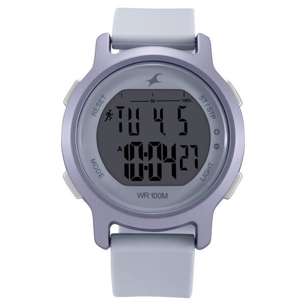 Fastrack Street Line Digital Dial Purple Silicone Strap Watch for Girls - image number 2