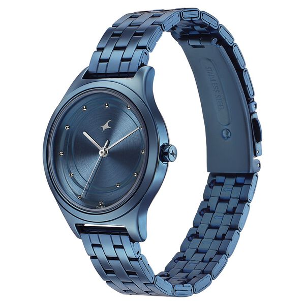 Fastrack Style Up Blue Dial Stainless Steel Strap Watch for Girls - image number 2