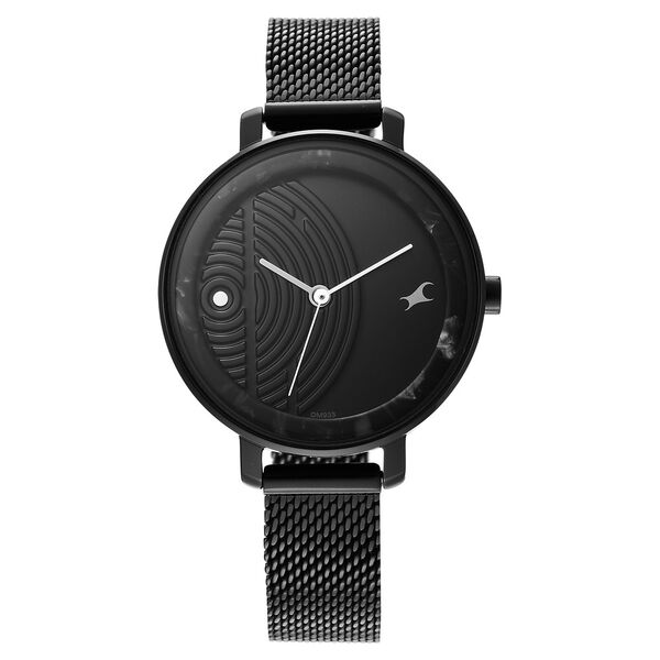 Fastrack Younique Quartz Analog Black Dial Stainless Steel Strap Watch for Girls - image number 2