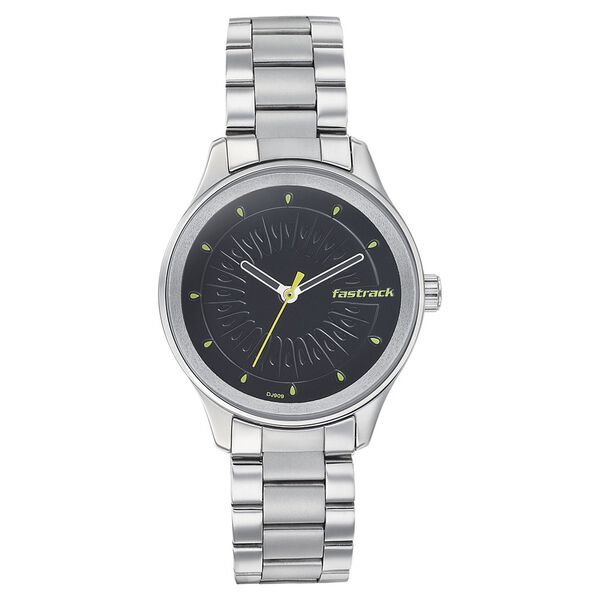 Fastrack Quartz Analog Black Dial Stainless Steel Strap Watch for Girls - image number 1