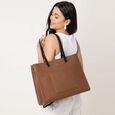 Carryall brown laptop tote - image number 0