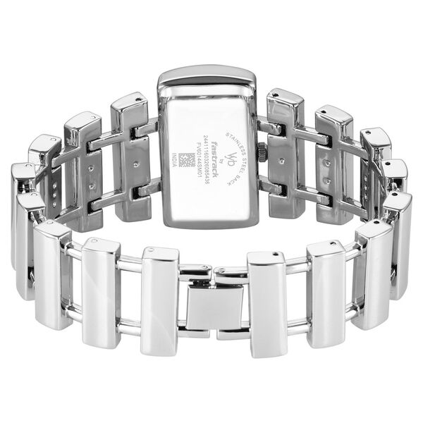 Vyb Siren By Fastrack Quartz Analog Silver Dial Silver Metal Strap Watch For Girls - image number 5