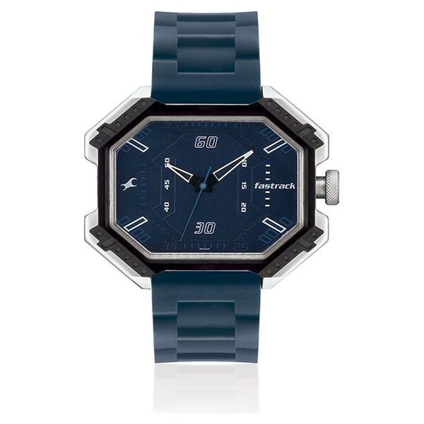 Fastrack Quartz Analog Blue Dial Plastic Strap Watch for Guys - image number 0