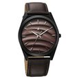 Fastrack Gelato Black leather strap watch with Chocolate dial for Guys - image number 2