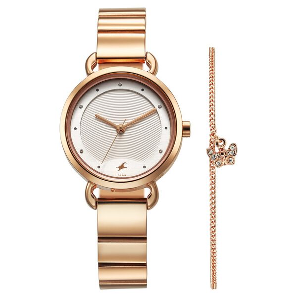 Fastrack Pulse Quartz Analog Silver Dial Stainless Steel Strap Watch for Girls - image number 0