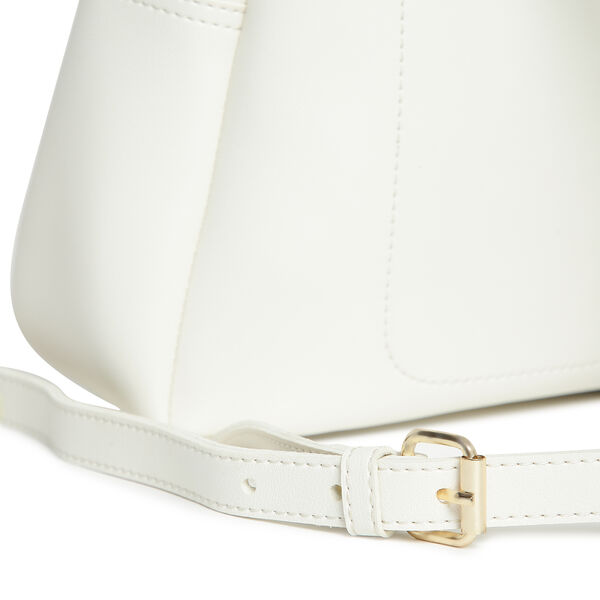 Fastrack Black College Backpack for Women | Trendy Minimalistic Backpack for Girls, Ladies, Women | College Bag for Everyday Wear made from High Quality Faux Leather (White) - image number 4