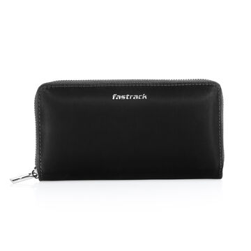 Fastrack  Black Zip-around Wallet