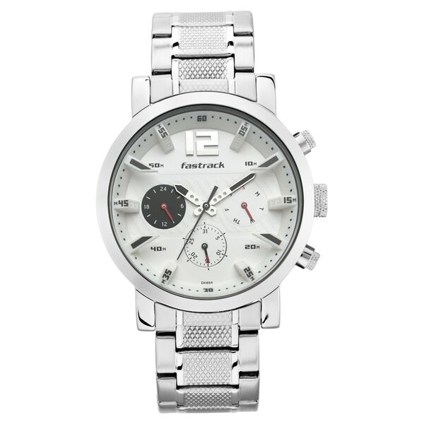 Fastrack Fastfit Quartz Multifunction White Dial Stainless Steel Strap Watch for Guys - image number 2