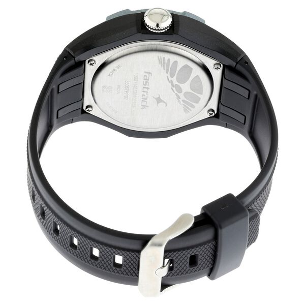 Fastrack Trendies Quartz Analog Black Dial Silicone Strap Watch for Guys - image number 5