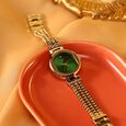 Vyb Seeker By Fastrack Quartz Analog Green Dial Golden Stainless Steel Strap Watch For Girls - image number 0