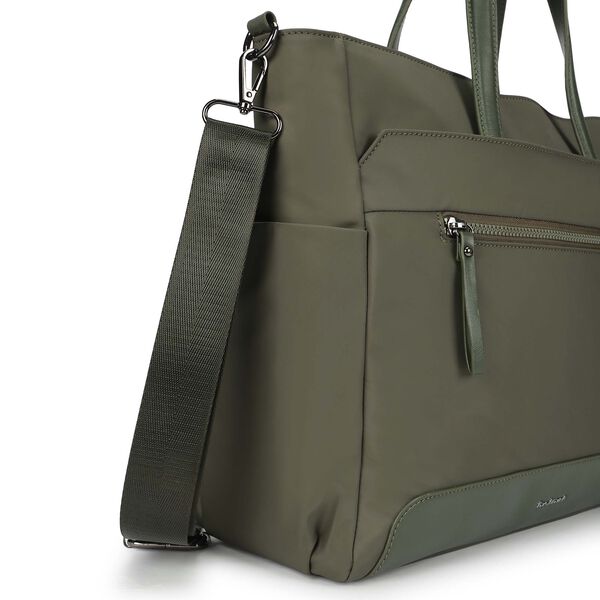 Nylon edit laptop tote -  olive - image number 6