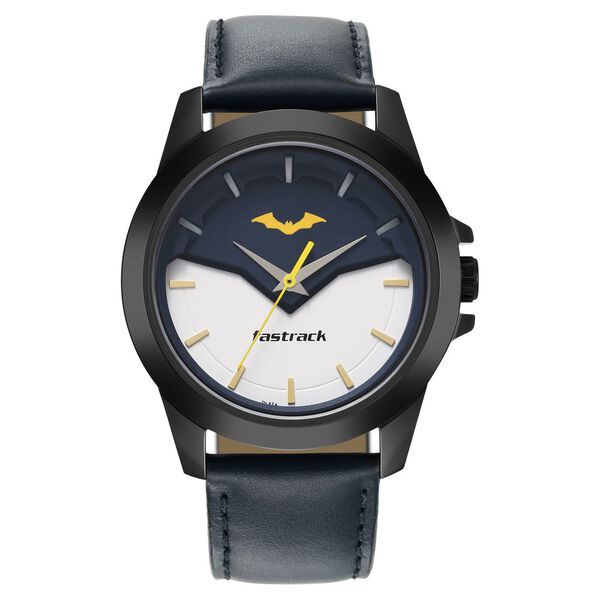 Fastrack Batman Quartz Analog Blue Dial Leather Strap Watch for Guys - image number 2