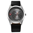 Fastrack Groove Quartz Analog Grey Dial Black Leather Strap Watch For Guys - image number 0