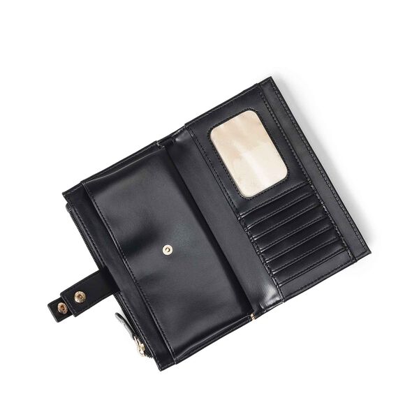 Black snapfold wallet - image number 3