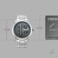 Fastrack Pulse IV Dual Time Analog Watch with Green Dial & Silver Stainless Steel Strap For Guys - image number 3