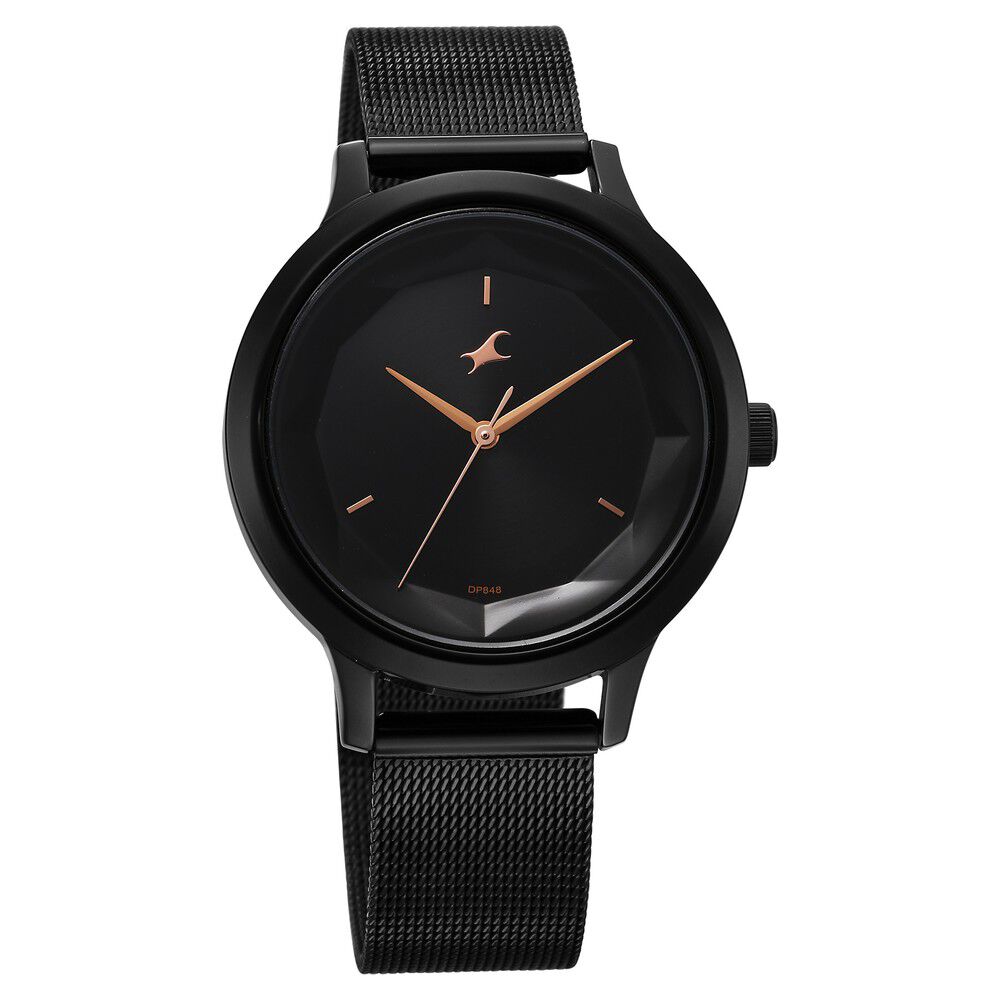 Buy Online Fastrack Fleek Quartz Analog Black Dial Stainless Steel Strap Watch For Girls 6210nm04 Fastrack