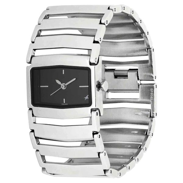 Fastrack Quartz Analog Black Dial Metal Strap Watch for Girls - image number 1